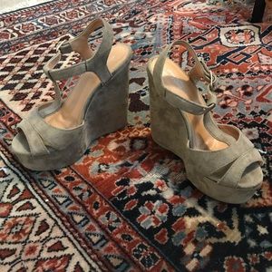 Charlotte Russe suede wedges